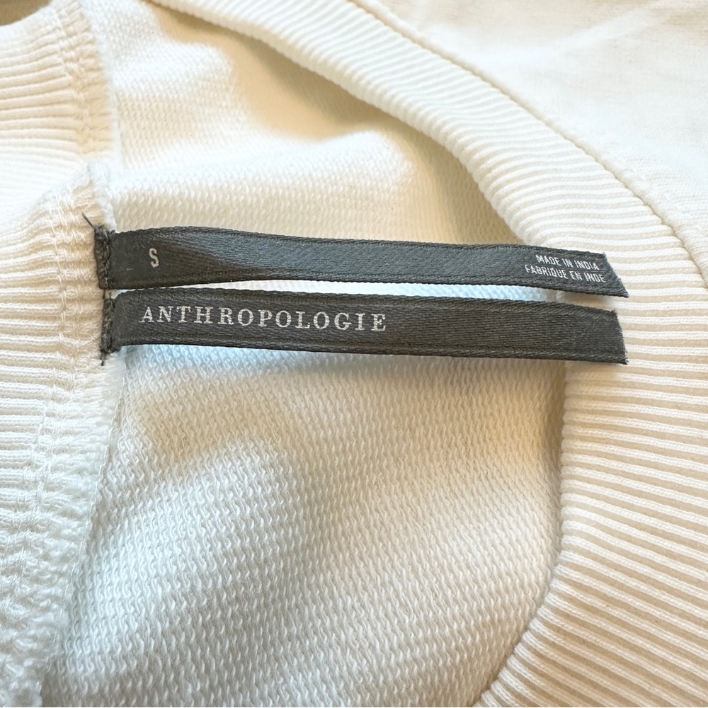 By Anthropologie Fern & Flower Crew-Neck Sweatshirt Embroidered Women’s Size S - Picture 7 of 14